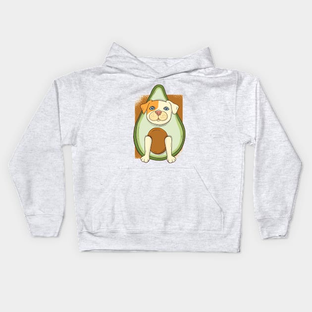 Avocado Pit Bull Kids Hoodie by TomCage